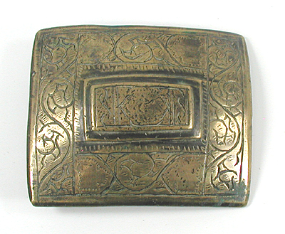 Bargain Barn vintage cast brass belt buckle from The Wolf Pup Collection