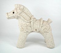 vintage Japanese stoneware horse 