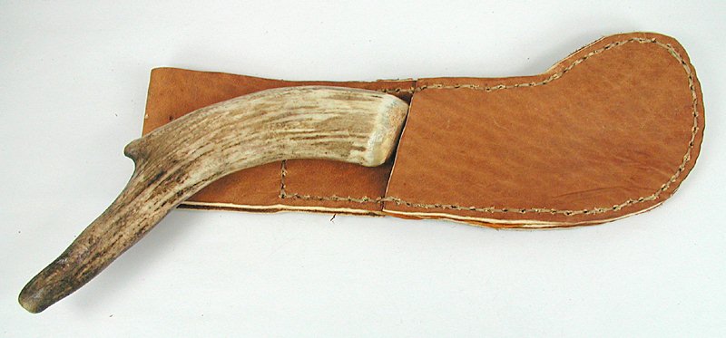 Vintage Antler handle Skinning Knife with Sheath