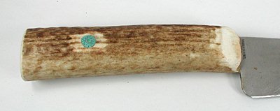 Vintage Antler handle Chef's Knife with Sheath