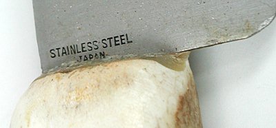 Vintage Antler handle Chef's Knife with Sheath