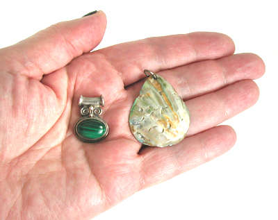 Lot of Six Sterling Silver Pendants