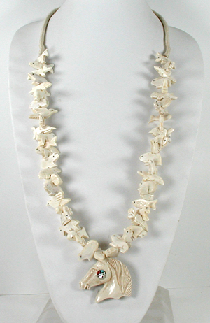 BBN192 stacked 51-animal fetish necklace 32 inch