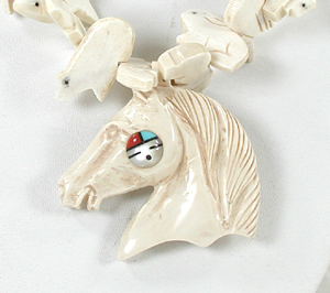 BBN192 stacked animal fetish necklace 32 inch