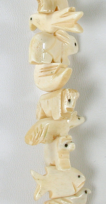 BBN194 stacked animal fetish necklace 34 inch