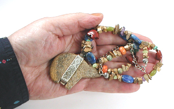 colorful Carolyn Pollack Bears treasure necklace adjustable 17 to 21 inches