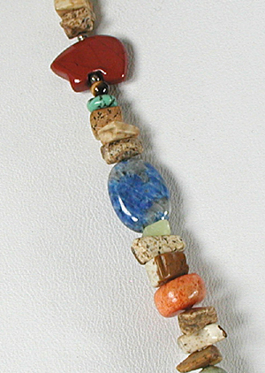 colorful Carolyn Pollack Bears treasure necklace adjustable 17 to 21 inches