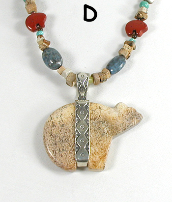 colorful Carolyn Pollack Bears treasure necklace adjustable 17 to 21 inches