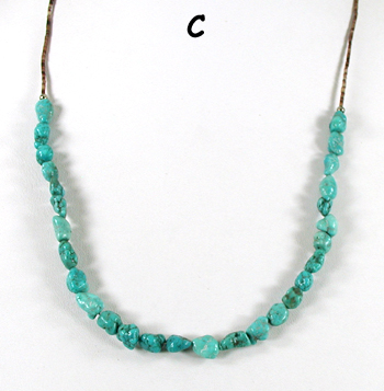 Turquoise Nugget Necklace with pen shell heishi