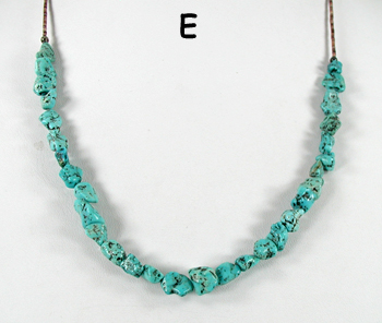 Turquoise Nugget Necklace with pen shell heishi
