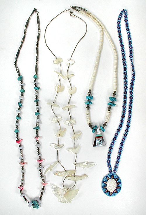 Three single strand Animal Necklaces approximately 16 inches long