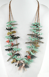 3-strand Mixed Animal necklace 27 1/2 inches long