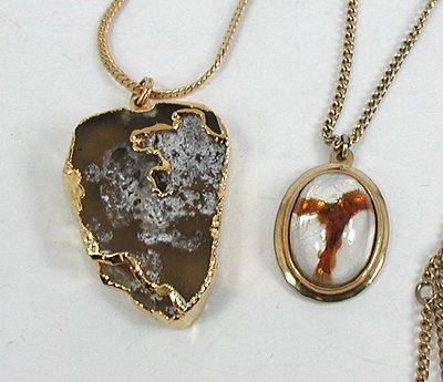 Bargain barn imitation pearls and gold necklaces