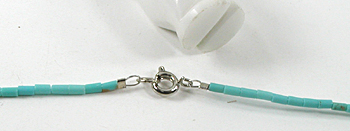 colorful 19 animals and turquoise heishi necklace 32 inches long