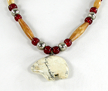 lot of two necklaces, horses and bear, excellent condition