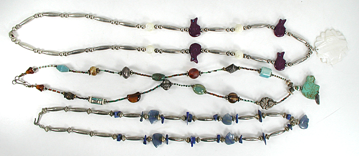 lot of three bear treasure necklaces, excellent condition