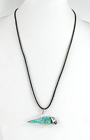 Parrot necklace adjustable by artisan Matt Mitchell
