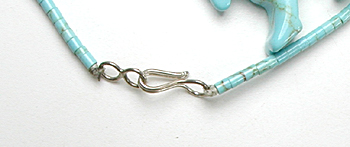 turquoise animal necklace 16 inches long