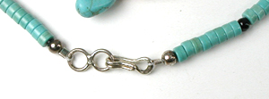 white bears and heishi necklace 18 inches long