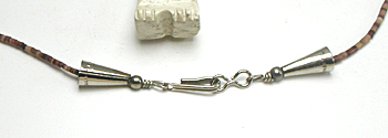 mixed stone animals and heishi necklace 28 inches long