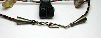mixed stone turtles and heishi necklace 30 inches long