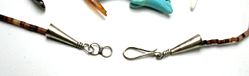 mixed stone Dolphins and heishi necklace 34 inches long
