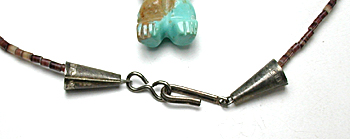 mixed stone animals and heishi necklace 28 inches long
