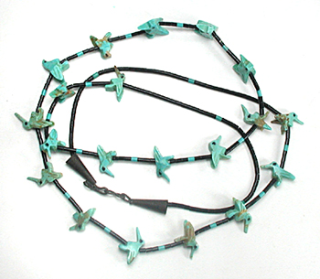 lot of four mixed stone animal and heishi necklaces with minor damage