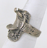 vintage sterling silver Western Saddle ring size 8 3/4