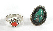 six rings size 5 3/4 to 6 1/2 