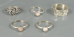 six rings size 2 3/4 to 8 1/2 