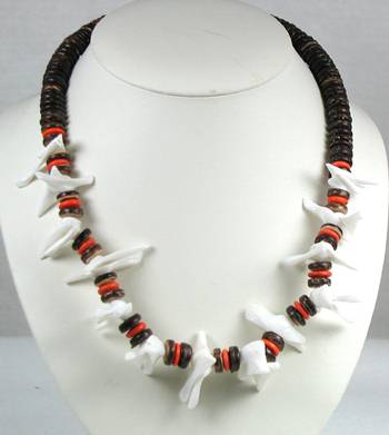 Tribal Heishi and Tin Necklace