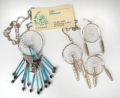 Dreamcatcher Necklace and Necklace and Earring Set