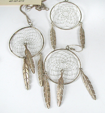 Dreamcatcher Necklace and Necklace and Earring Set