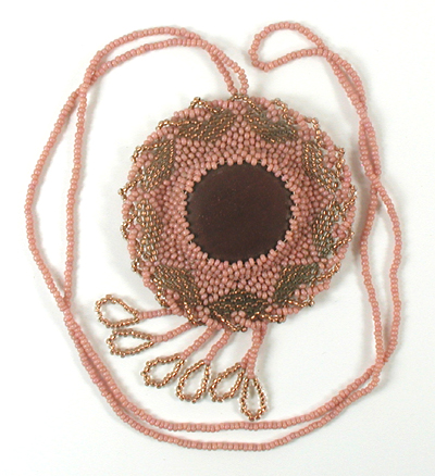 beaded necklace with stone center and beaded necklace 26 inches long