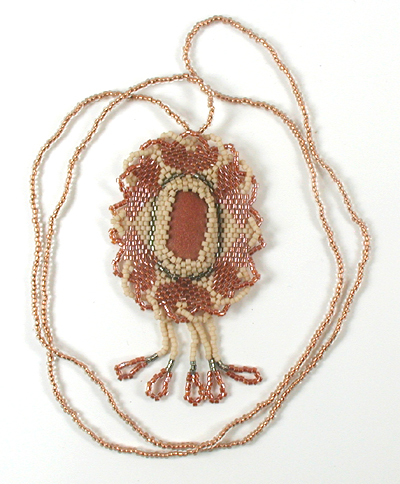 beaded necklace with stone center and beaded necklace 26 inches long