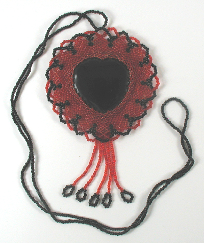 beaded necklace with stone center and beaded necklace 26 inches long