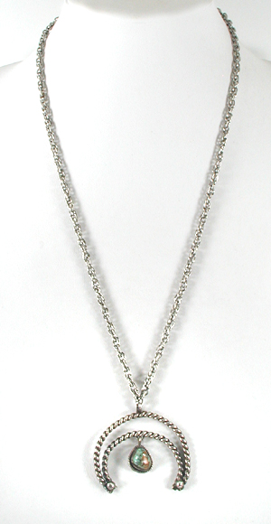 Bargain Barn lot of 5 necklaces including sterling silver 10-strand liquid silver and turq