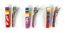 Authentic Native American quill clip hair barrettes by Rosebud Lakota artisan Ivan Knife