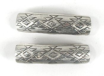 one pair stamped sterling silver Silverdust barrettes