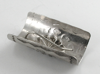 Authentic Native American Sterling Silver Pony Tail cover by Navajo Arlene Soce