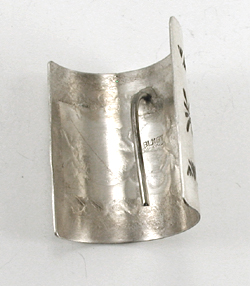 Authentic Native American Sterling Silver Jewelry Pony Tail cover with turquoise by Navajo silversmith Arnold Blackgoat