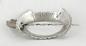 Authentic Native American stamped sterling silver hair stick barrette by Navajo silversmith JoAnn Silver