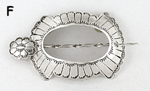 Authentic Native American stamped sterling silver hair stick barrette by Navajo silversmith JoAnn Silver