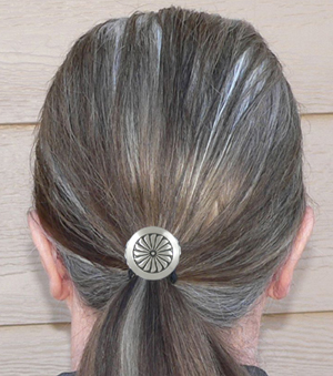 sterling silver concho pony tailer