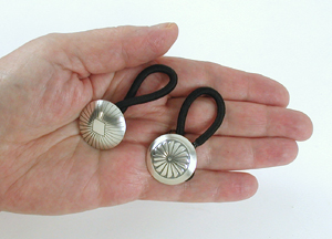 sterling silver concho pony tailer