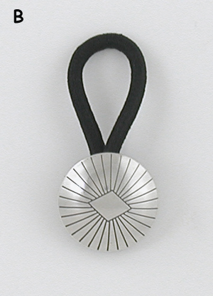 sterling silver concho pony tailer