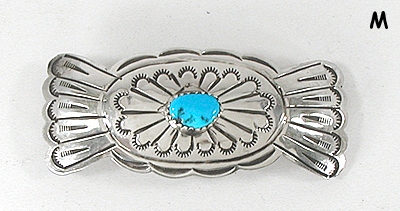 Navajo Sterling Silver Turquoise  Barrette