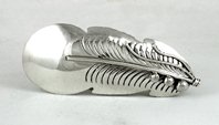 Authentic Native American sterling silver feather barrette by Navajo Tim Yazzie
