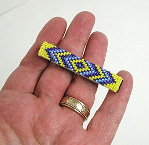 Authentic Native American Hand Beaded barrette by Navajo Alyce Johnson